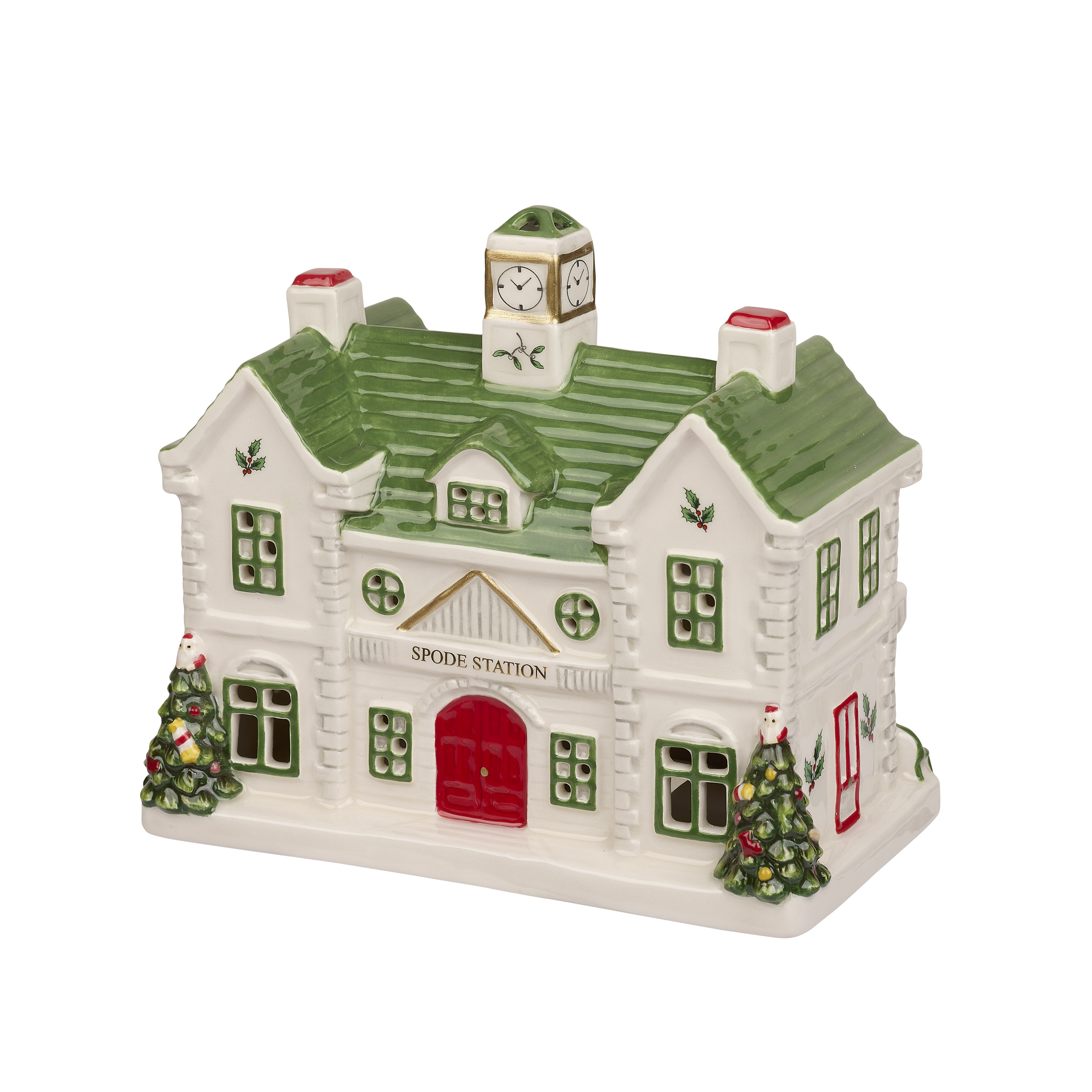 Christmas Tree Village Station Ornament image number null